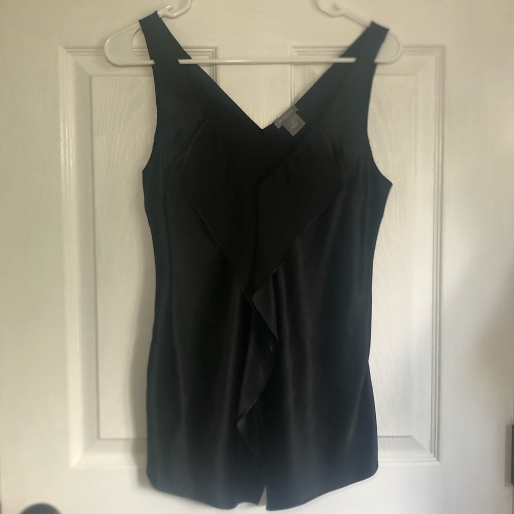 Ann Taylor Black Sleeveless Top Blouse Size S